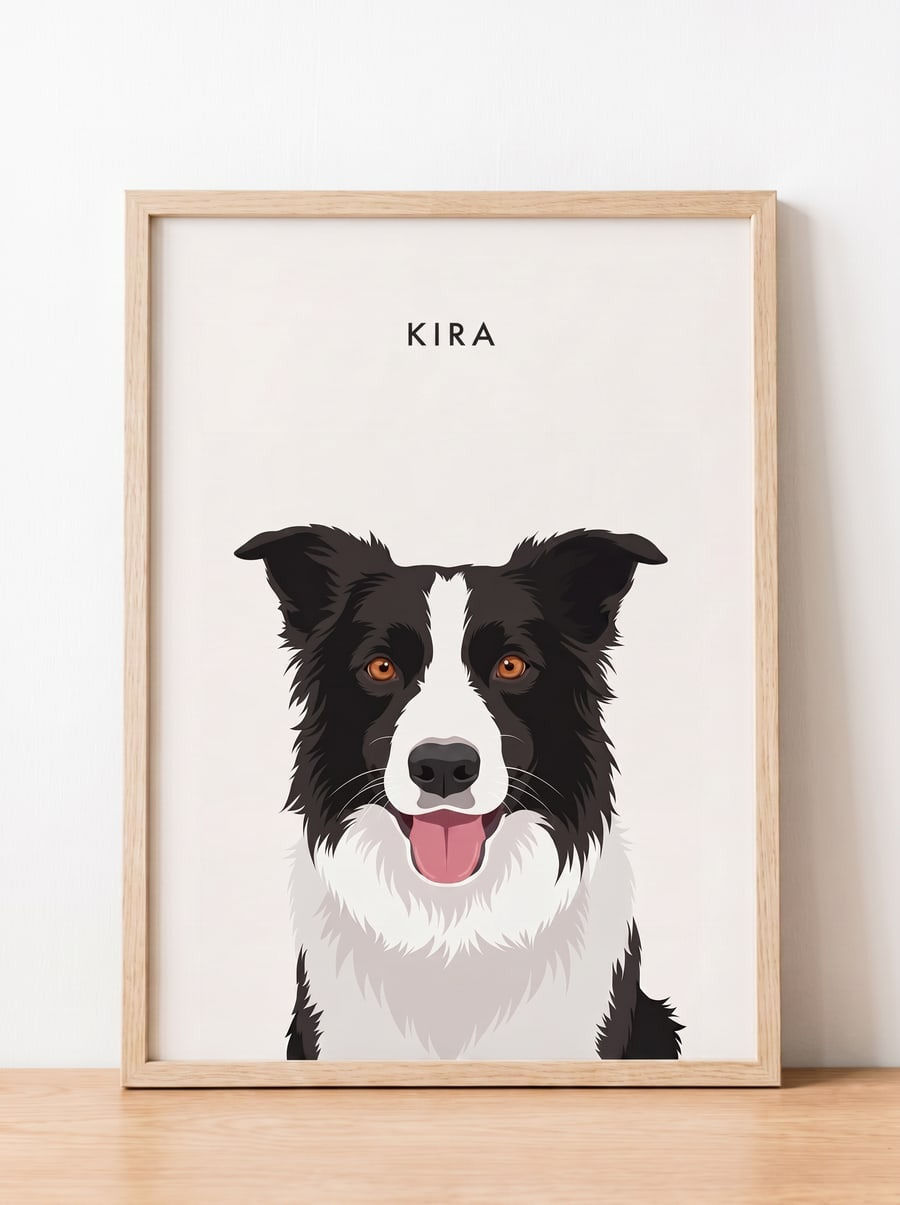 Retrato ilustrado de tu mascota